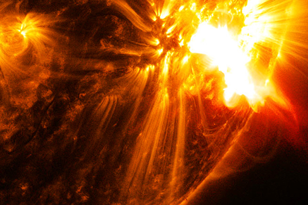 Photo of solar flares